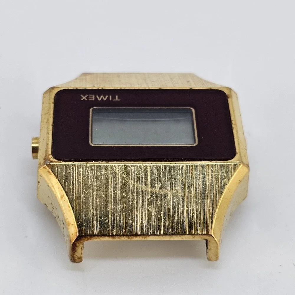 VTG Timex H‎ Cell Men's Watch 34MM PARTS ONLY TESTED NOT WORKING